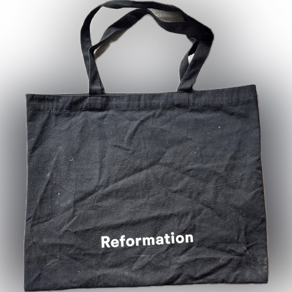 Reformation Classic Black Canvas Tote
